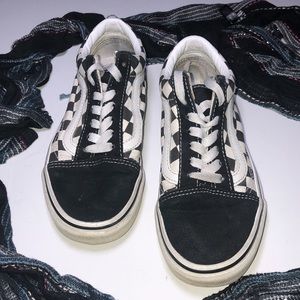 Unisex Vans Checkerboard Lace Up Sneakers